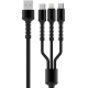Câble USB 3 en 1 : Lightning, USB-C & Micro-USB 