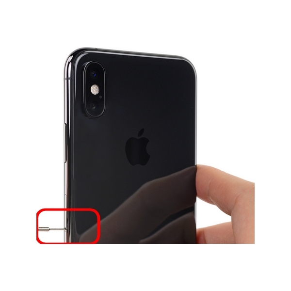 INCL Joint en Caoutchouc et l'épingle SIM Support Carte SIM Blanc MMOBIEL Tiroir Carte Sim de Rechange Compatible avec iPhone 11 2019 