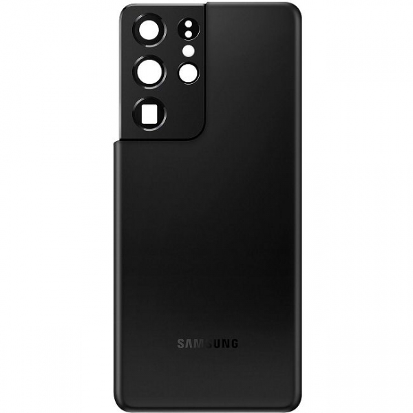Vitre arrière Samsung Galaxy S21 Ultra noir + adhésif