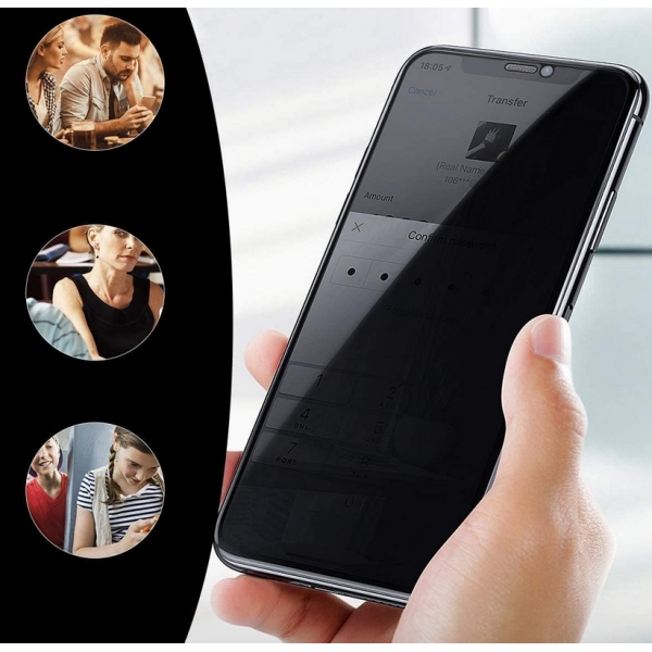 Protège écran ANTI ESPION en verre trempé 9H pour iPhone XR 11