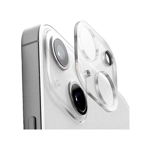 Vitre protection appareil photo iPhone 15 Pro / 15 Pro Max en verre trempé  contour silver