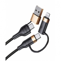 Câble 4en1 rapide : USB + Type-C vers Type-C + Lightning