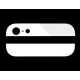  iPhone 5 : Vitres arrières haut bas blanches - pièce détachée 