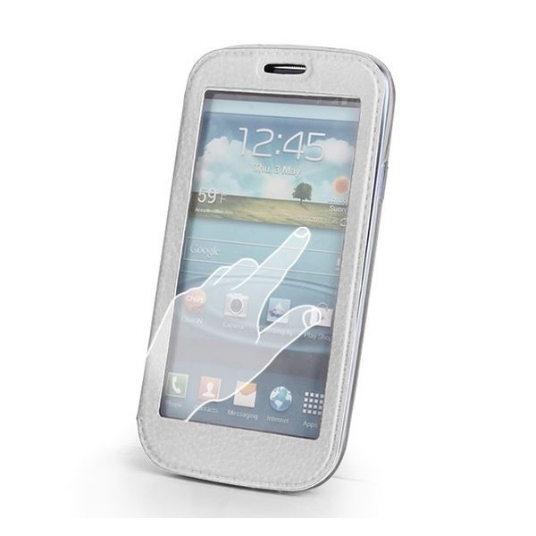  iPhone 5, 5S, SE: Smart View Case tactile blanc 