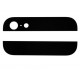  iPhone 5 : Vitres arrières haut bas noires - pièce détachée 