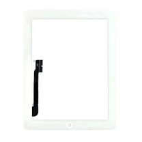 Complet : Vitre tactile blanche avec bouton home, adhésifs : iPad 4