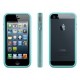  iPhone 5 / 5S / SE : Bumper coloré et transparent bleu