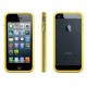  iPhone 5 / 5S / SE : Bumper coloré et transparent jaune