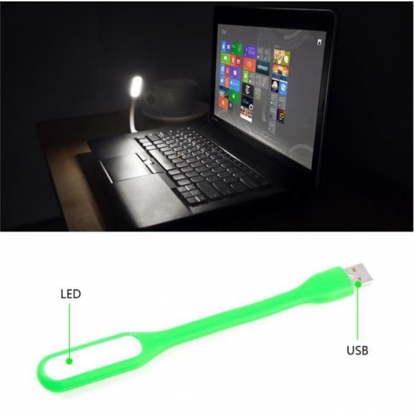 Lampe USB Led Flexible Verte Pour PC Portable Ou Mac
