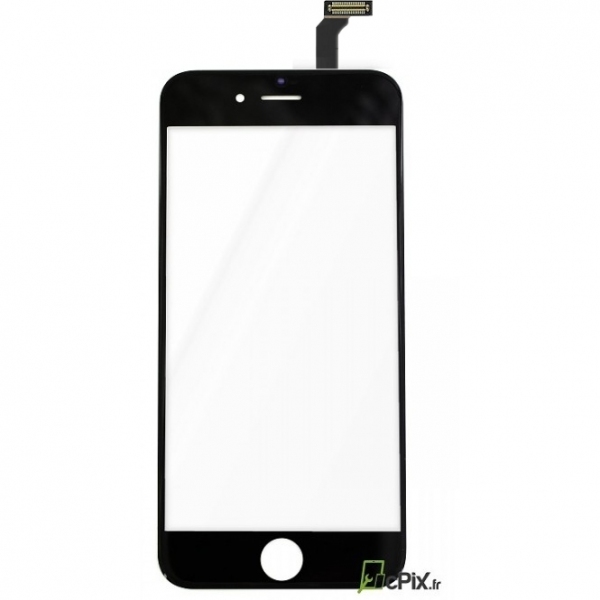 iPhone 6 : Vitre tactile Noire seule de remplacement