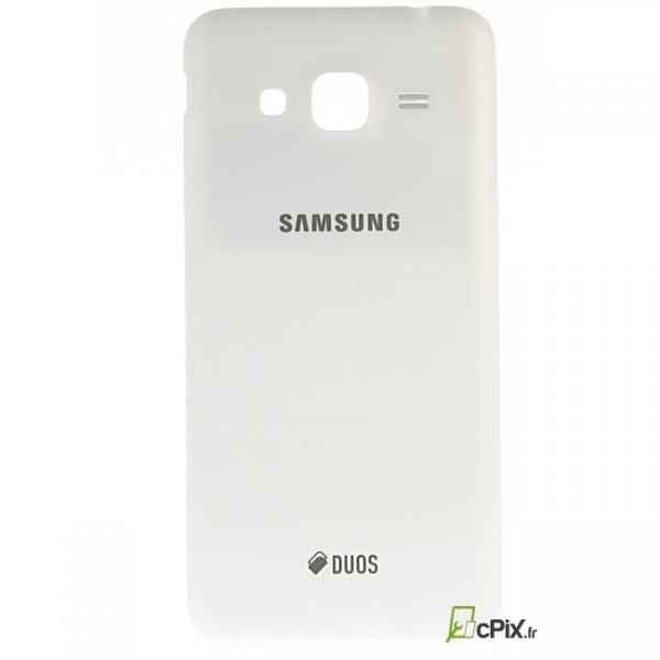 Galaxy J3 2016 SM-J320F : Cache batterie Blanc Officiel Samsung