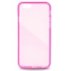 iPhone 5 / 5S / SE : coque semi-rigide transparente / rose