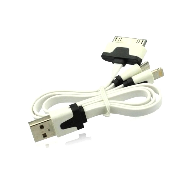 Câble USB 3 en 1 lightning, micro USB iPhone, iPad, Samsung 